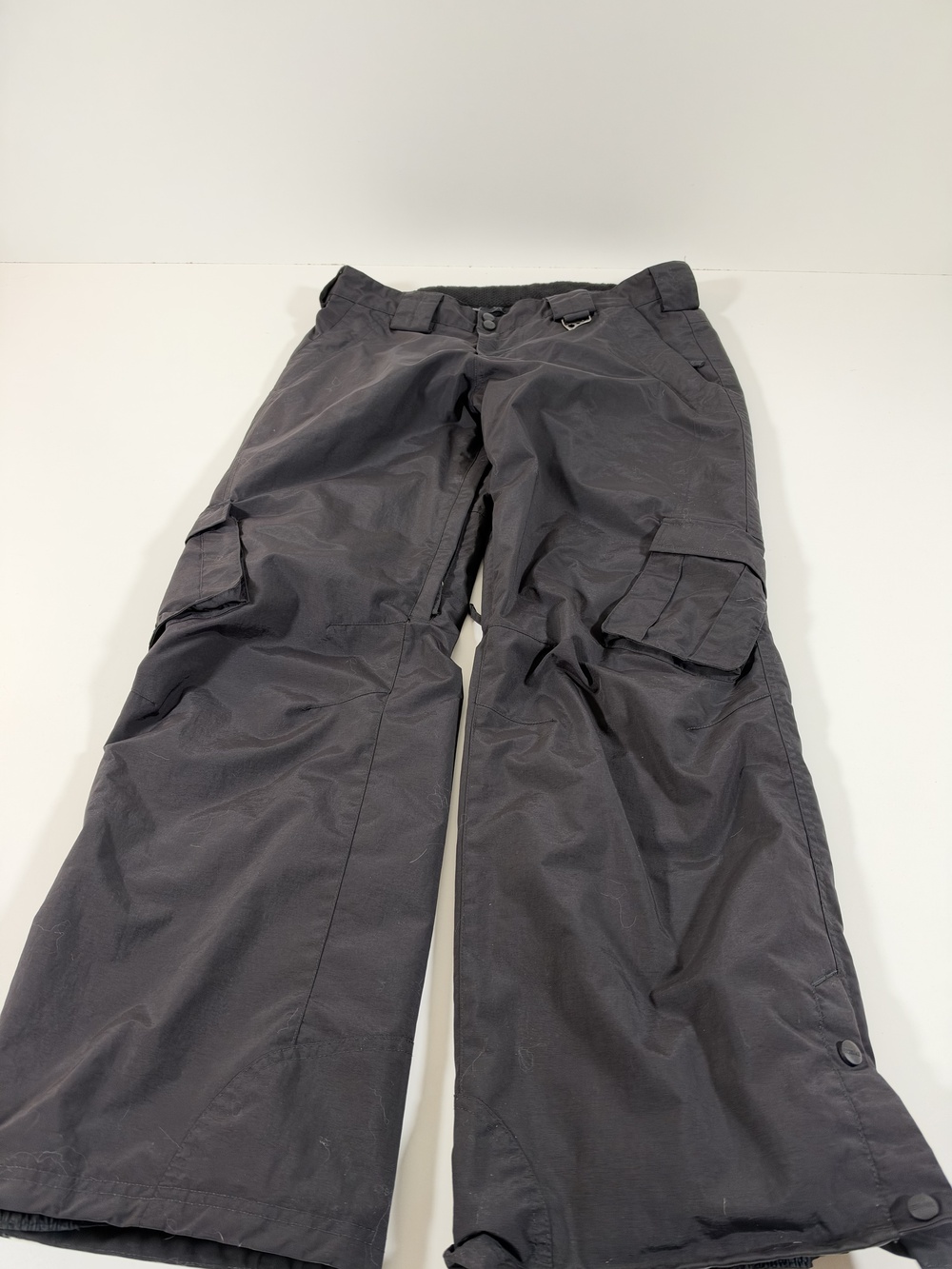 VTG Sims Snow Pants Mens Large Black Insulated Cargo Ski Snowboard Woven Nylon